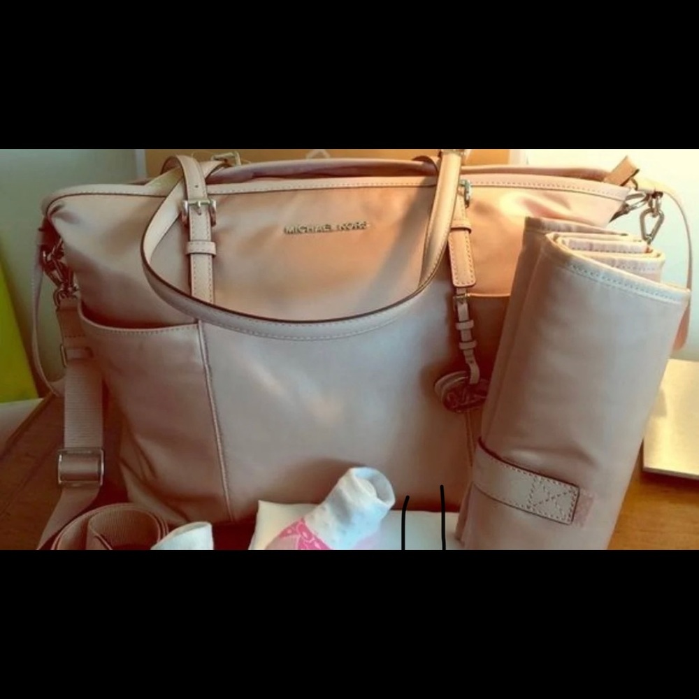 Michael Kors (Rose Gold) baby bag with changing pad